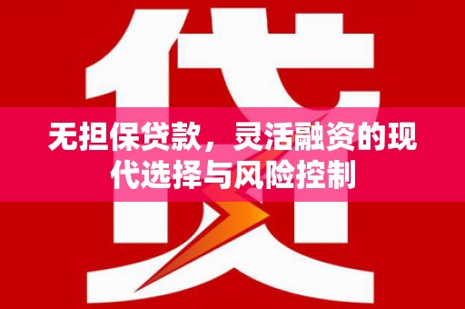二连浩特无担保贷款，灵活融资的现代选择与风险控制