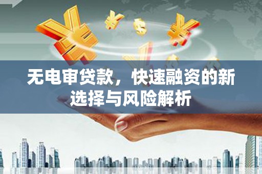二连浩特无电审贷款，快速融资的新选择与风险解析